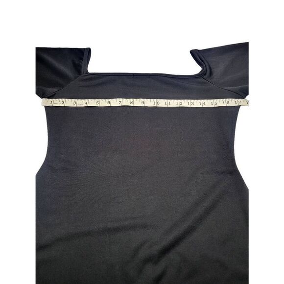 PRETTYLITTLETHING Black Bardot Bodycon Dress Womens Size 8 NWT - Picture 5 of 11